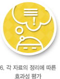 6. 각 자료의 정리에 따른 효과성 평가