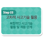 Step 03 - 고차적 사고기술 활용: 복합적인 사고기술 활용 및 적용 단계